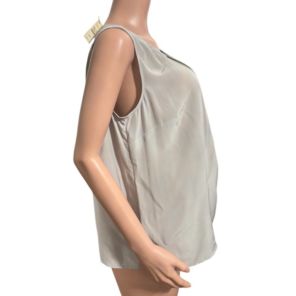 NWT TALBOTS Women's Silk Sleeveless Gray Top - Picture 3 of 12